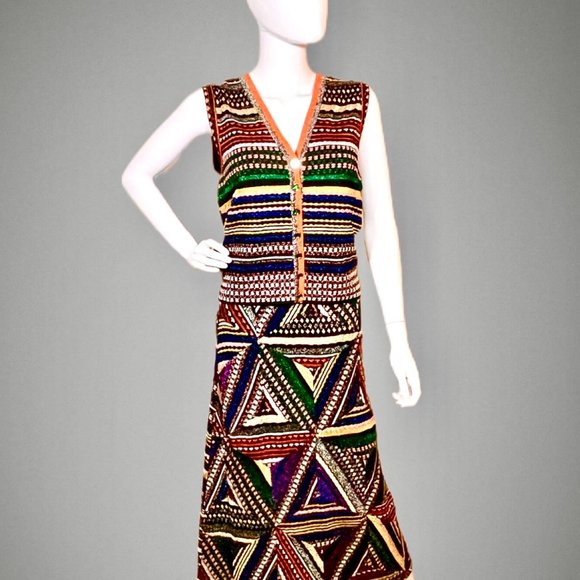 ⭐️ SALE: $1140 Orange Label MISSONI Metallic Knit Cardigan Vest Size 6 - Picture 2 of 14